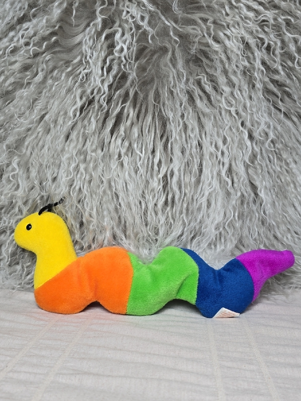 TY Beanie Baby Inch the Caterpillar | 1995 Vintage Rainbow Plush